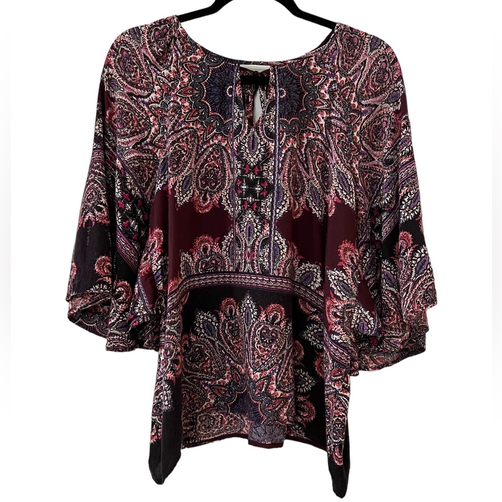 Daytrip Boho Paisley Print with 3/4 bell sleeves